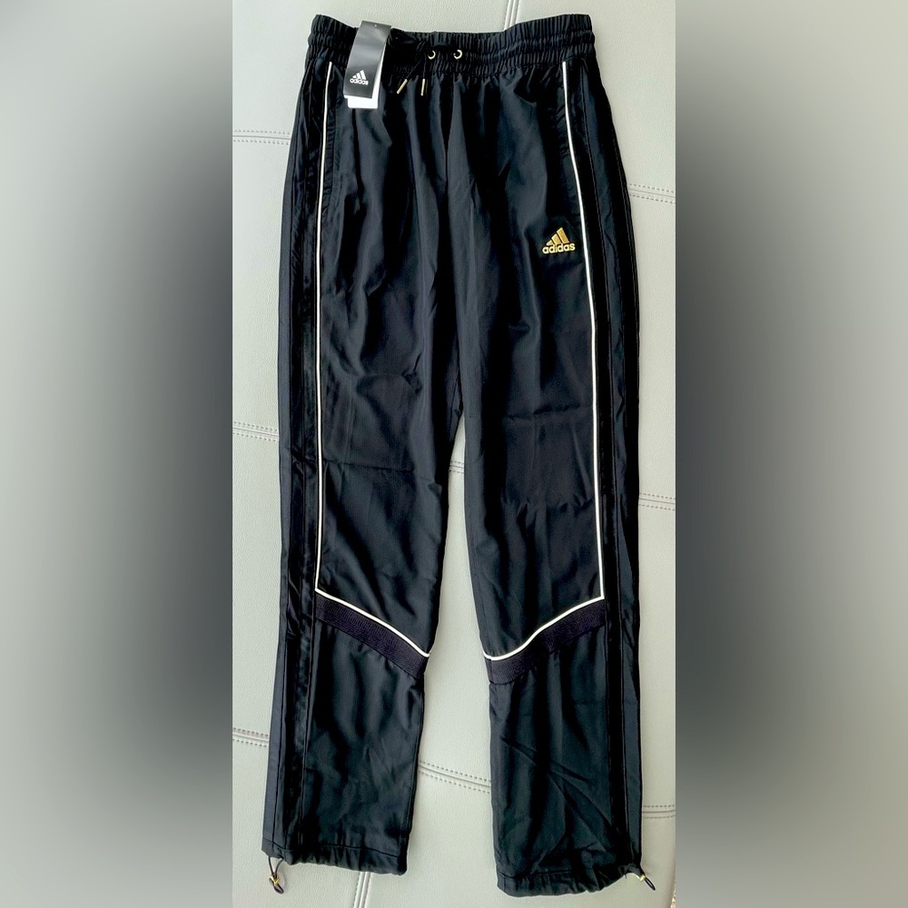 NWT! ADIDAS Olympics Podium Track Pants | Joggers 
Black | White | Gold
Sz Small